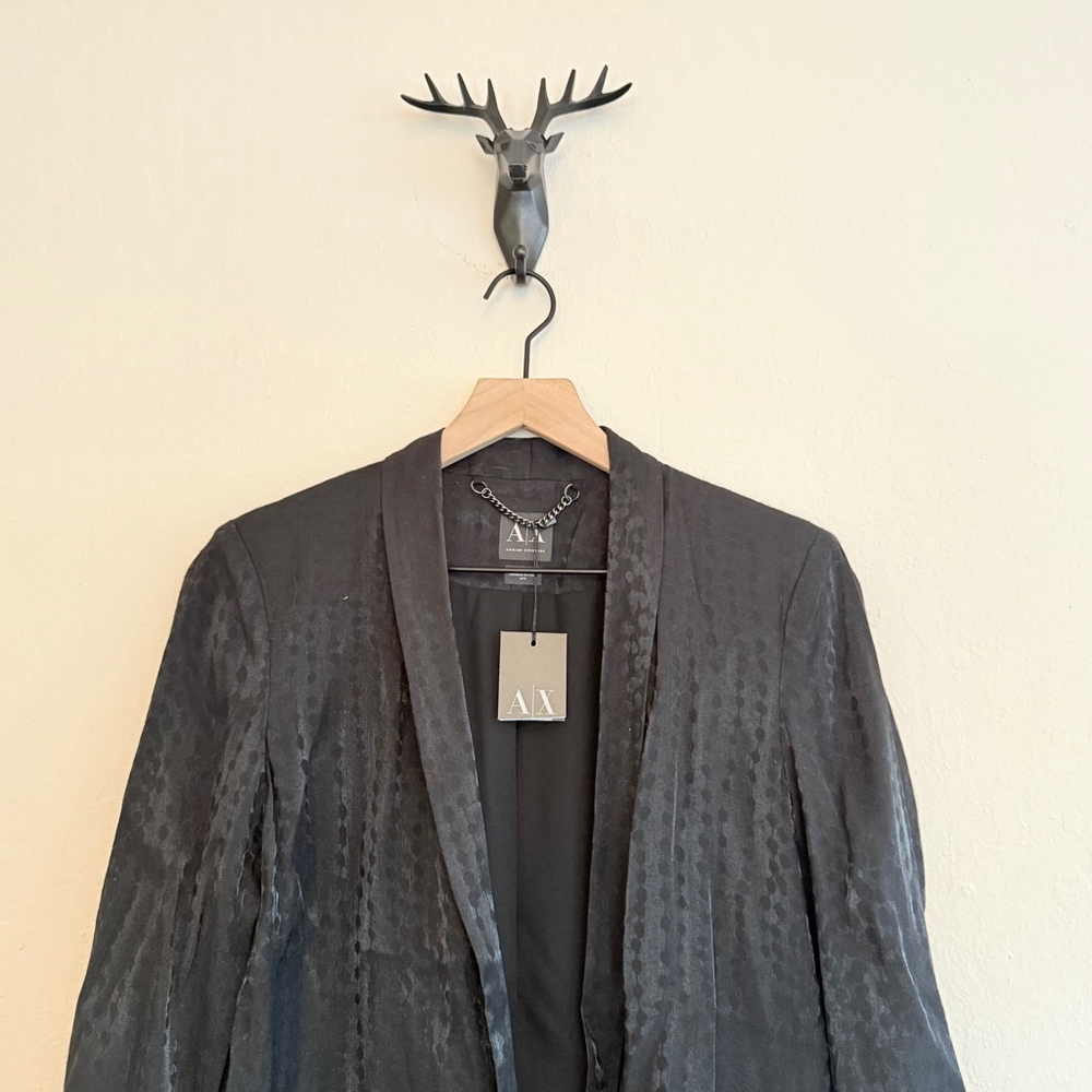 A|X Armani Exchange Women's Black Blazer Jacket Size Medium NWT - Picture 3 of 8